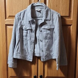 LOFT Light Gray Jean Jacket